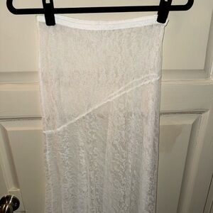 H&M Asymmetrical White Lace Skirt